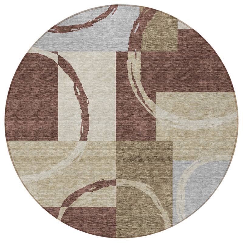 HomeRoots Geometric Modern Rectangle Outdoor Rug