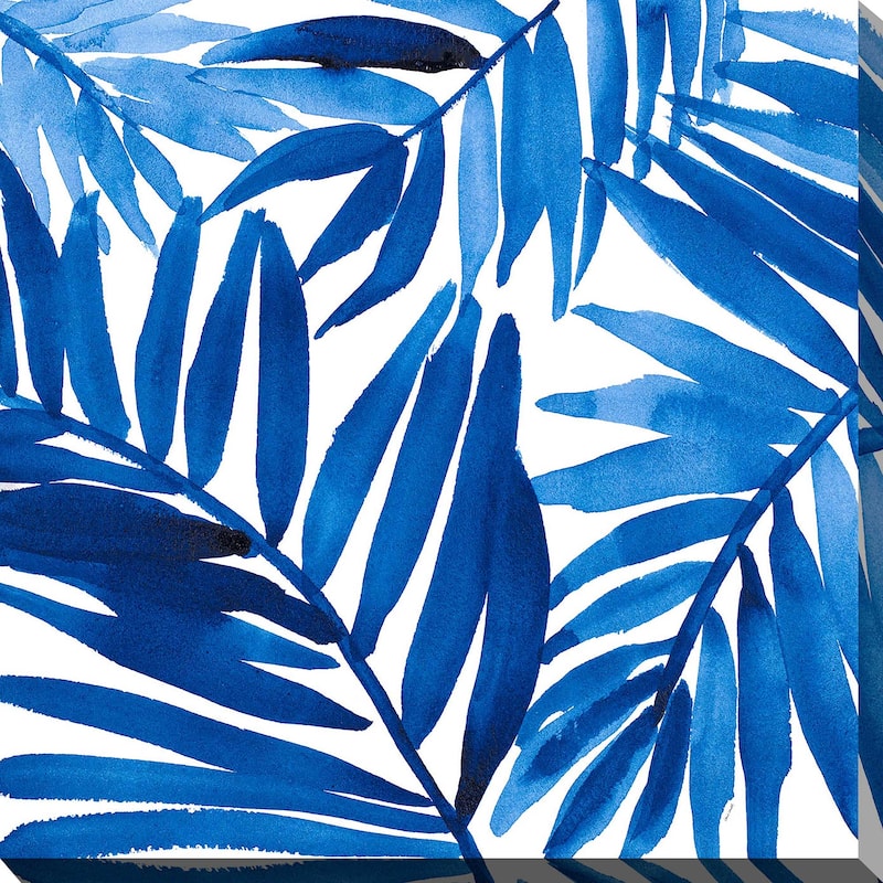 "Blue Palm Design I" Print on Canvas