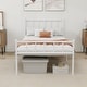 preview thumbnail 3 of 19, alazyhome Classic Metal Platform Bed Frame Steel Slat Support, Black White - Twin