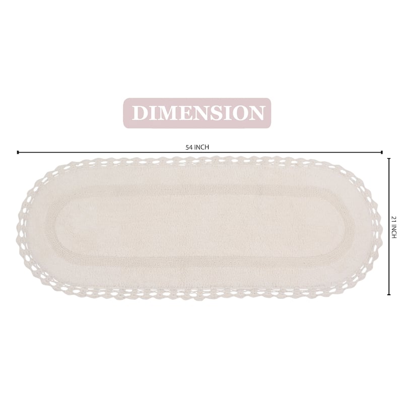 Hampton Contour Rug, Cotton Soft, Water Absorbent, Non Slip U Shape Contour Rug Machine Washable 20"x20" Contour