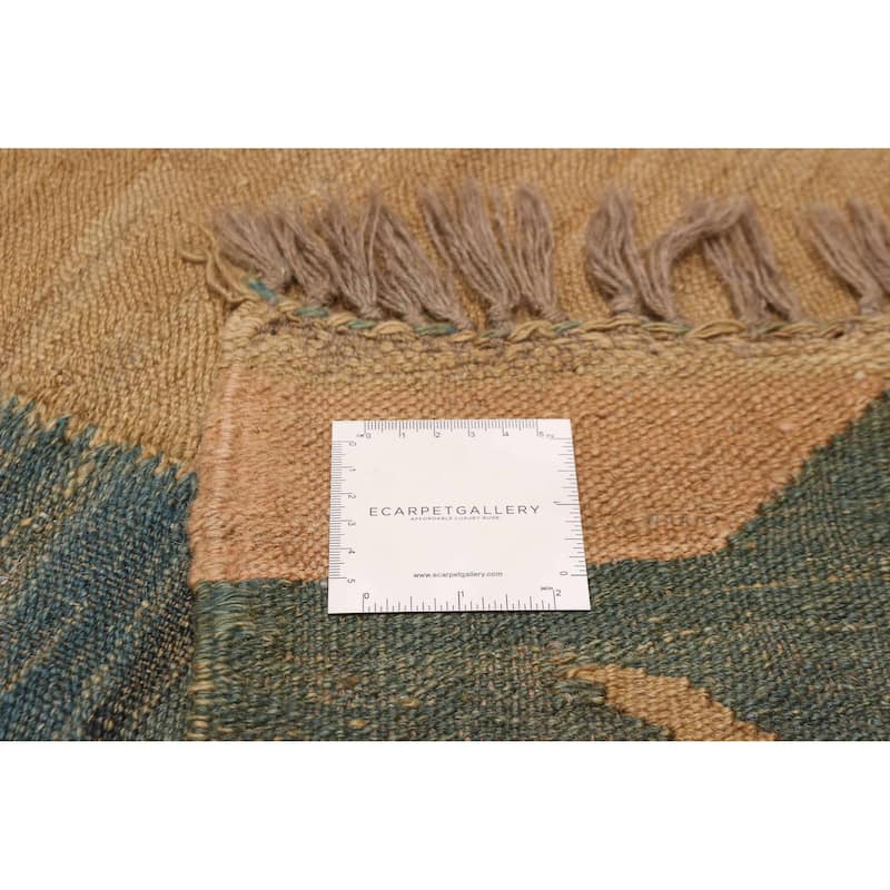 ECARPETGALLERY Flat-Weave Ankara FW Beige Wool Kilim - 10'6 x 12'9