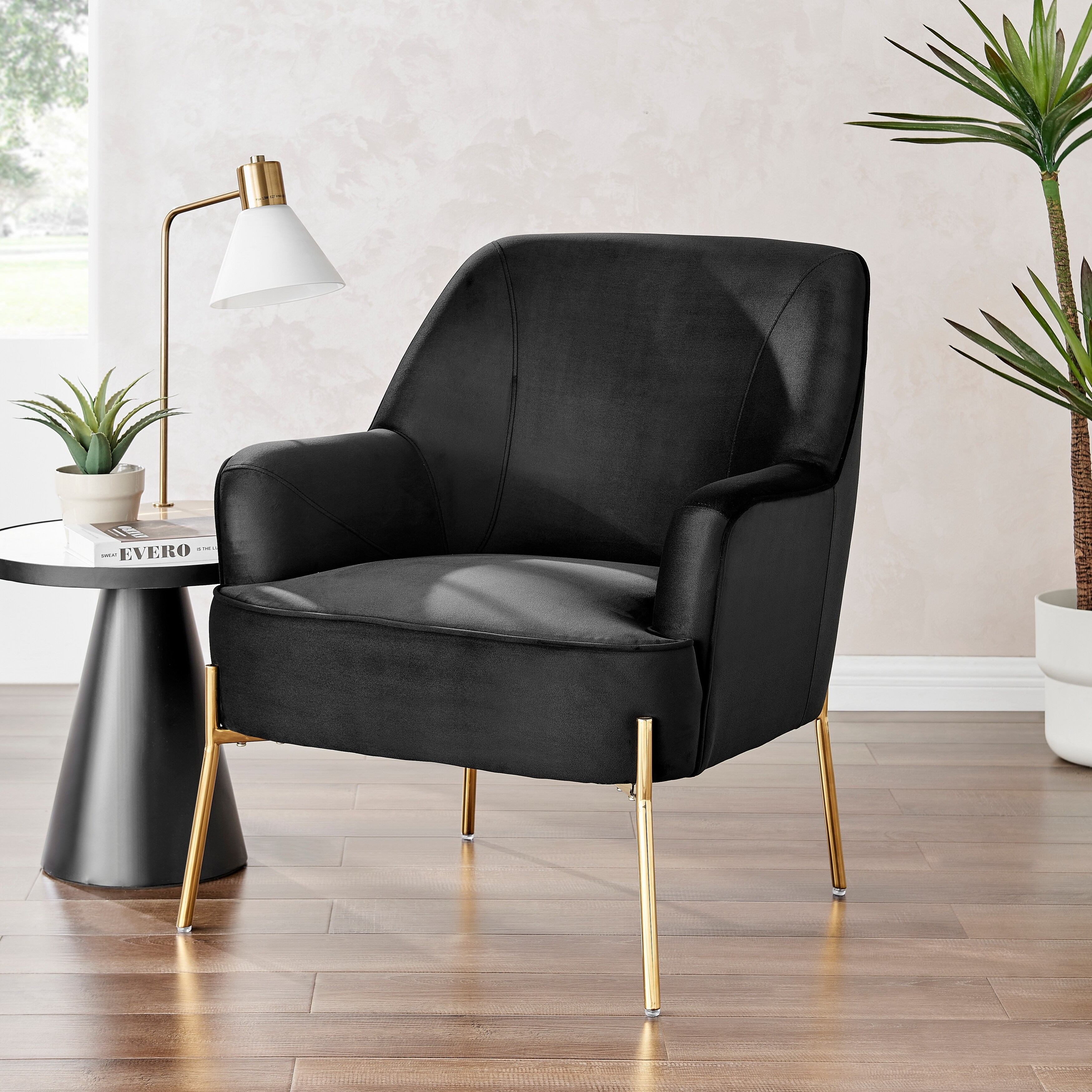 Arianna Velvet Fabric Accent Arm Chair On Sale Bed Bath