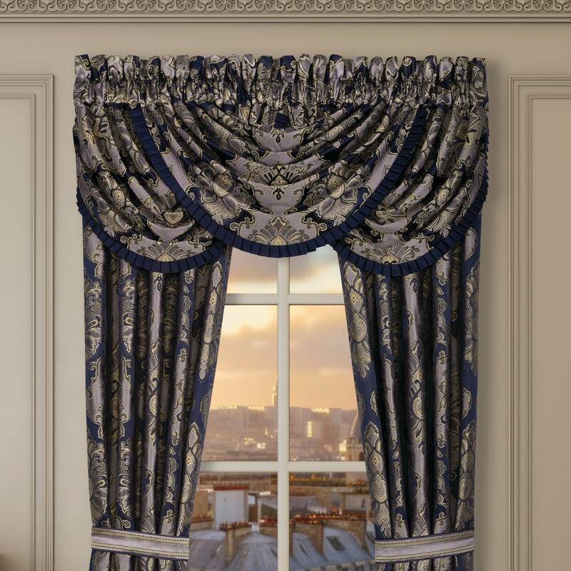 Bradley Window Waterfall Valance - Navy