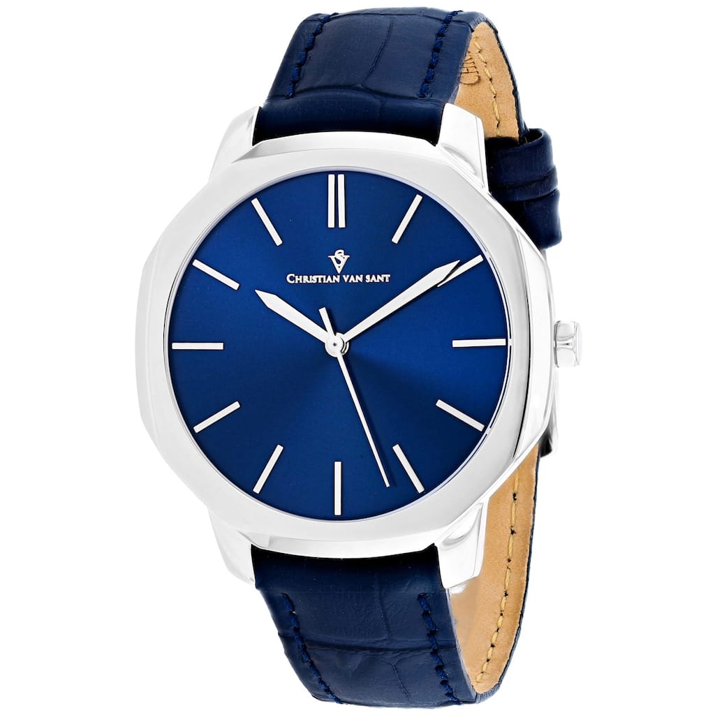 Christian Van Sant Men's Octavius Slim Blue Dial Watch - CV0532 - 6 (36)