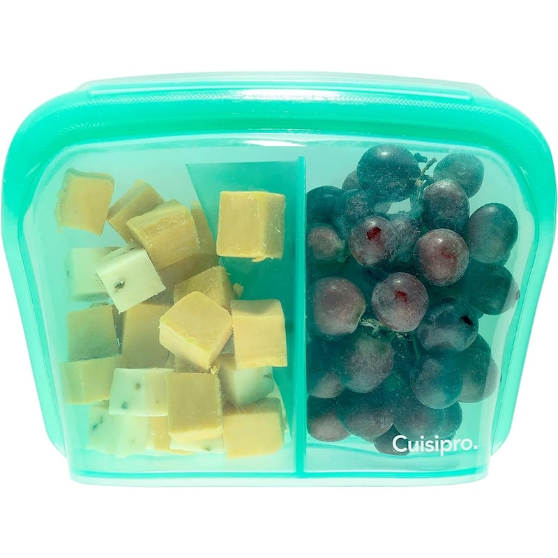 Cuisipro Silicone Stand Up Reusable Bag with Divider 44 oz