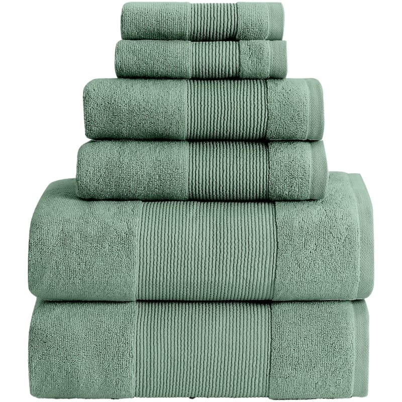 Modern Threads Air Cloud 6-Piece Bath Towel Set - Eucalyptus