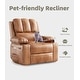 preview thumbnail 9 of 73, Oversized power recliner with heat, massage, 360 degrees swivel, and cup holder.