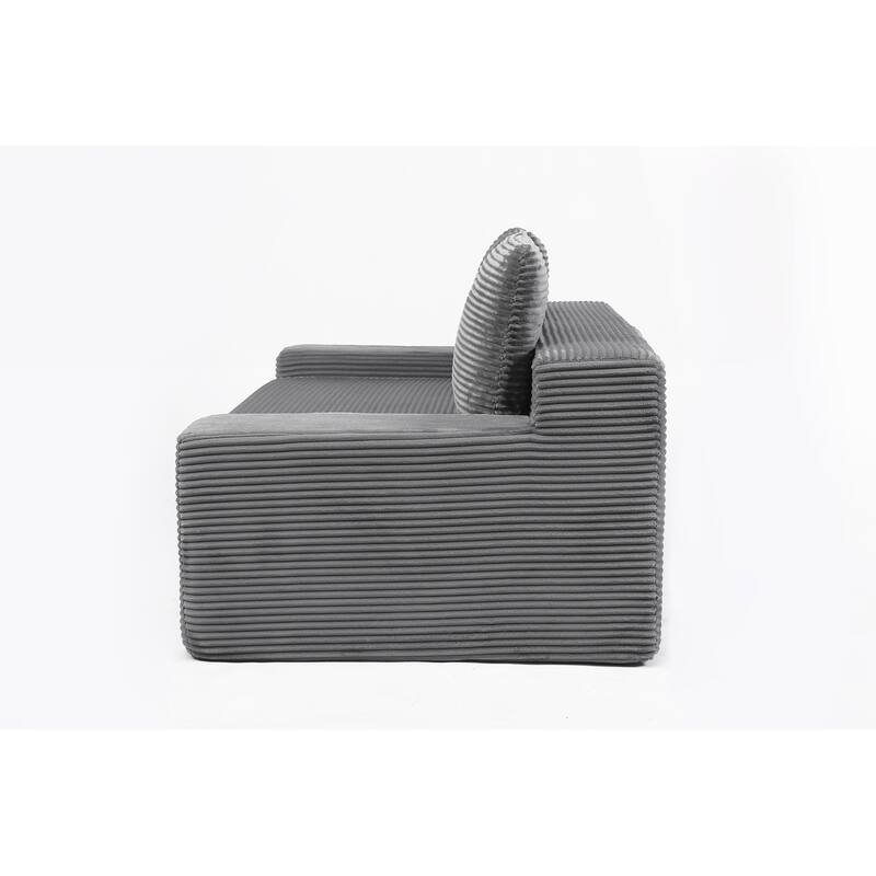 Loveseat Sofa, Comfortable Deep Seat Sofa Bed, Modern Small Corduroy Couch for Living Room Bedroom