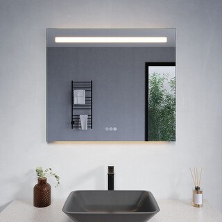 ANZZI 28-in. x 32-in. LED Front/Top/Bottom Light Bathroom