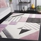 preview thumbnail 7 of 84, SAFAVIEH Hollywood Tatianna Mid-Century Modern Abstract Rug 8' x 10' - Ivory/Purple - Rectangle