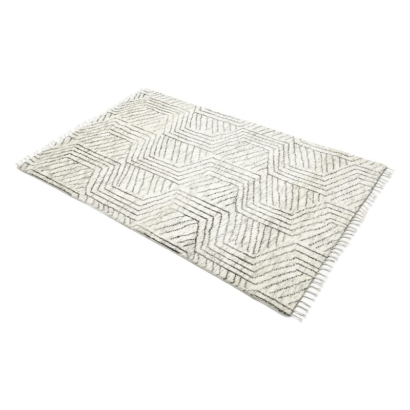 Overton Handmade Boho Geometric Area Rug