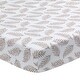 preview thumbnail 7 of 7, Lambs & Ivy 4-Piece Signature Floral/Leaf Baby Crib Bedding Set - White/Gray