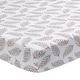 preview thumbnail 1 of 4, Lambs & Ivy Signature Taupe Leaves Print Organic Cotton Fitted Crib Sheet