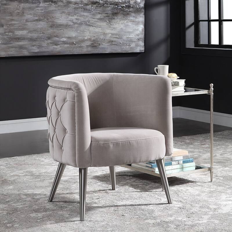 Uttermost Haider 27-3/4" Wide Wood Framed Velvet Arm Chair