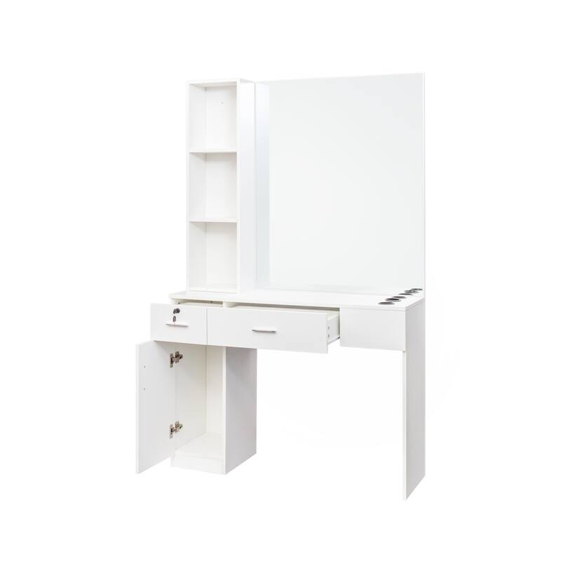 Salon Station Cabinets Barber Stations Styling Station Barber Beauty Spa Salon Equipment Set with Mirror