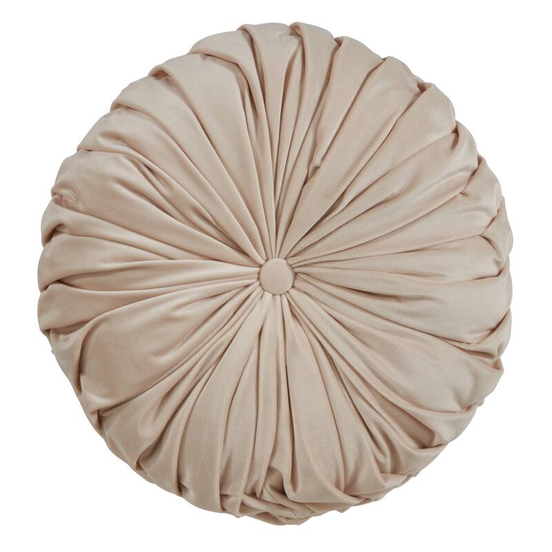 Velvet Pintuck Throw Pillow - Beige