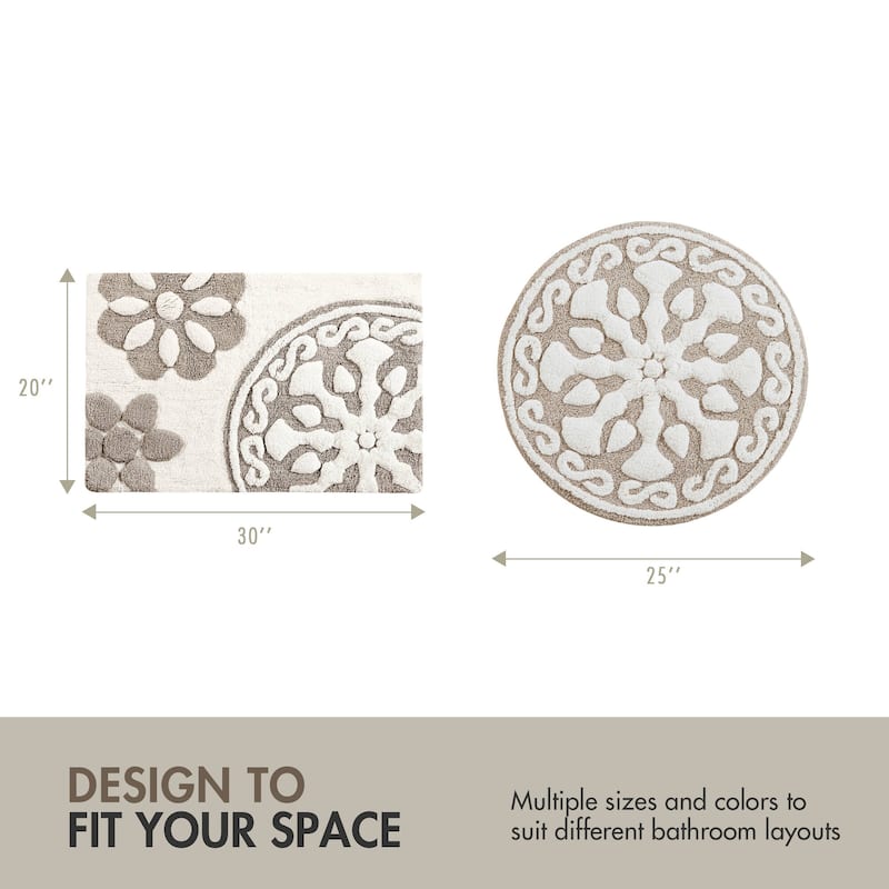 Madison Park Marrakesh Medallion Cotton Tufted Bath Rug