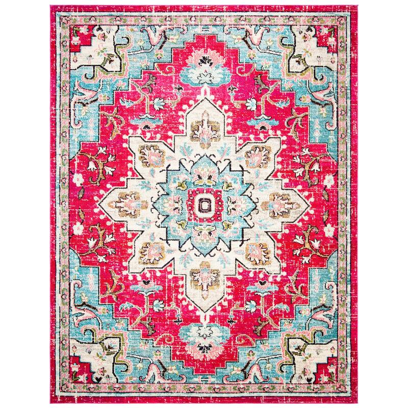 SAFAVIEH Madison Diederike Boho Medallion Distressed Rug