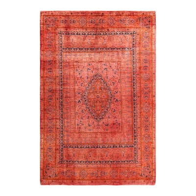 Contemporary Overdyed Wool Hand Knotted Area Rug - 5' 10" x 9' 5"