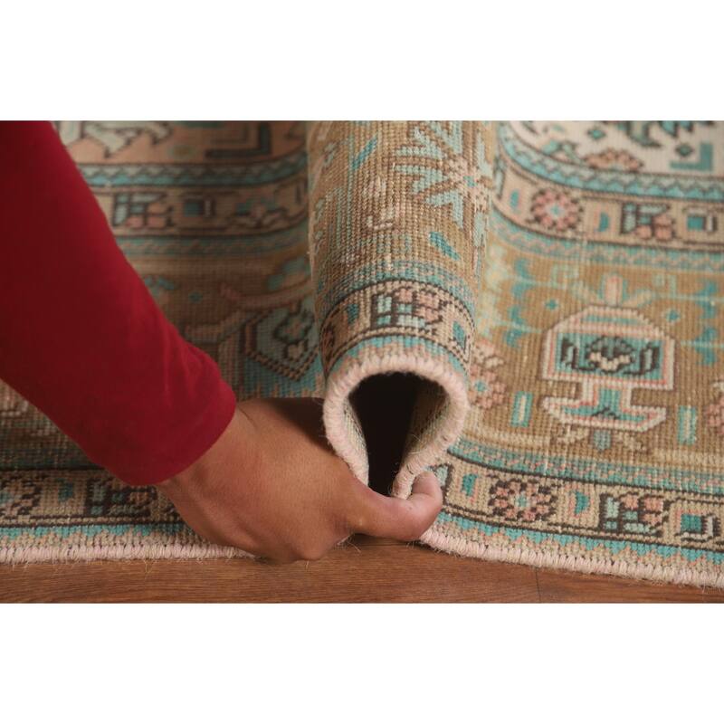 Distressed Tabriz Persian Vintage Rug Bedroom Handmade Wool Carpet - 6'10" x 9'8"