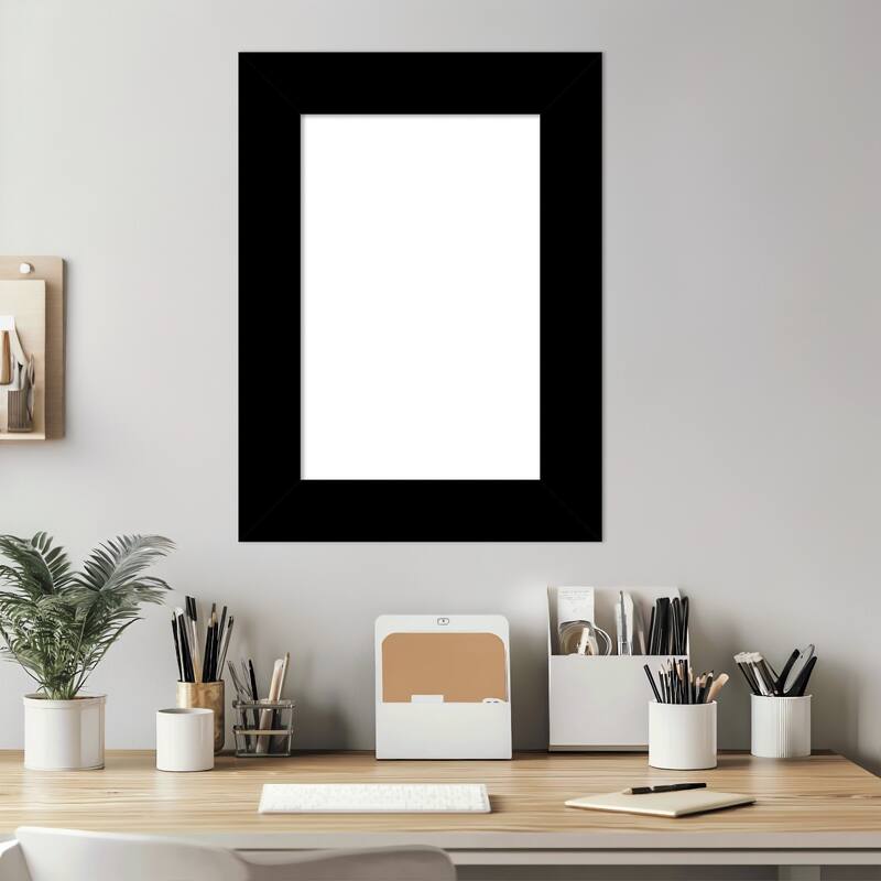 Amanti Art Basic Black Framed Dry Erase Magnetic Board