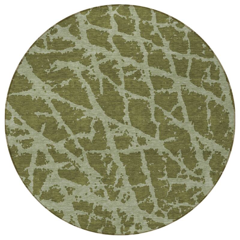 Allus Contemporary Abstract Weather Resistant Blended Style Outdoor Rug