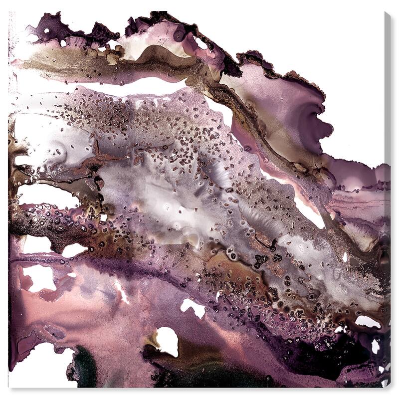 Wynwood Studio Abstract Glitter Bang II Purple and Modern & Contemporary Wall Art Canvas Print
