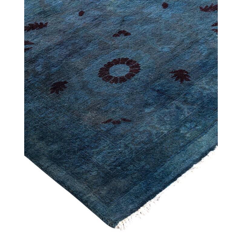 Fine Vibrance One-of-a-Kind Hand-Knotted Area Rug - Gray, 10' 0" x 14' 3" - 10' 0" x 14' 3"