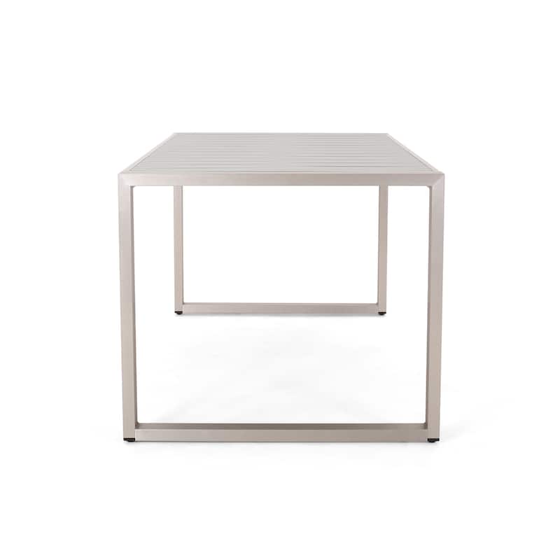 Navan Modern Aluminum Outdoor Dining Table by Christopher Knight Home - 70.00" L x 35.00" W x 30.00" H
