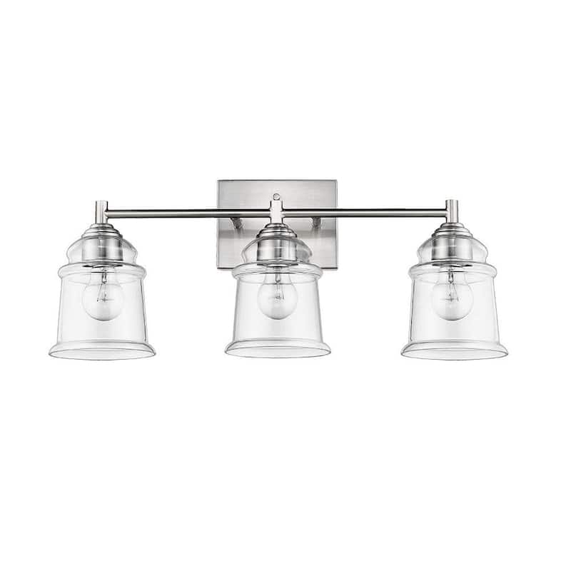3-Light Nickel Bath Bar Vanity Light