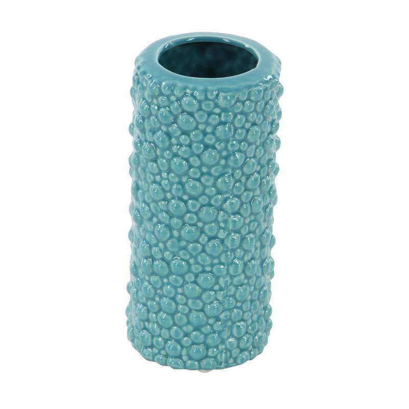 Ceramic Decorative Vase with Varying Patterns - Set of 3 Silver or Blue - Roche River Decor