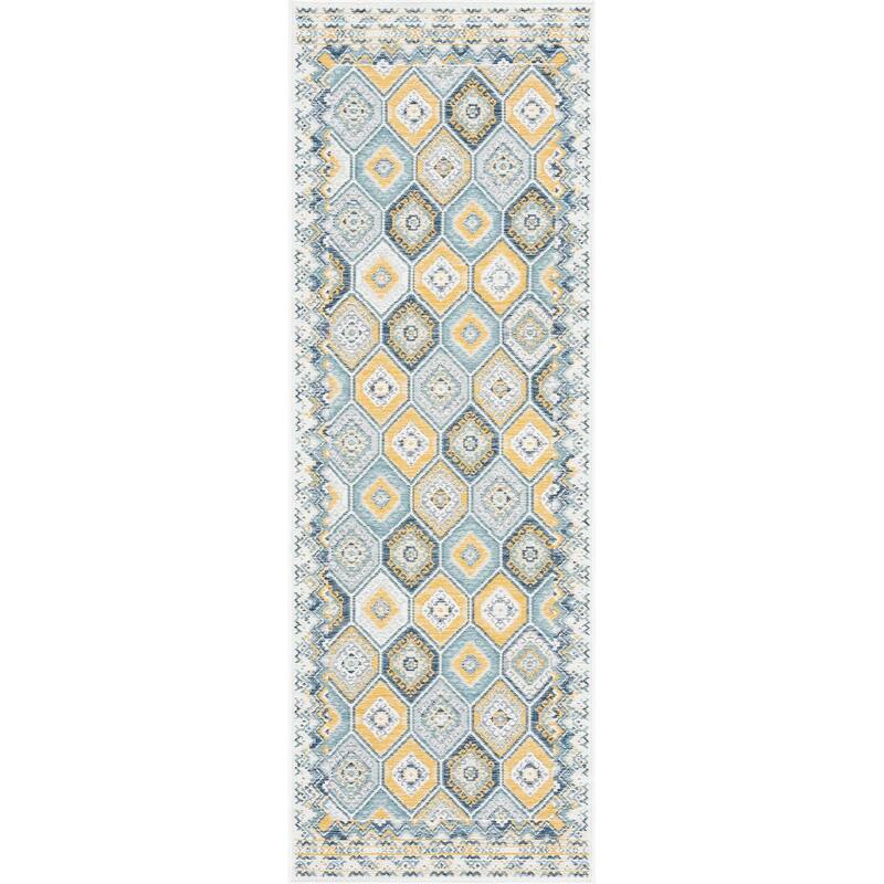 Alfresco Nautical & Coastal Geometric Reversible Indoor/Outdoor Area Rug