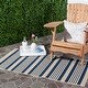 preview thumbnail 113 of 129, SAFAVIEH Courtyard Charmaine Indoor/ Outdoor Waterproof Area Rug 2' x 3'7" - Navy/Beige