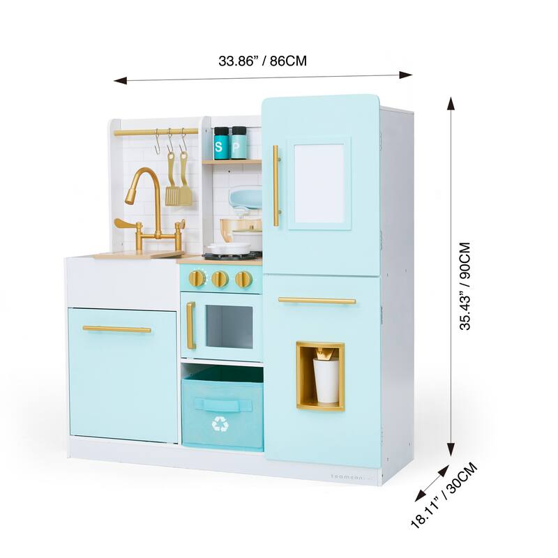 Teamson Kids Little Chef Biscay Delight Kids Wooden Play Kitchen