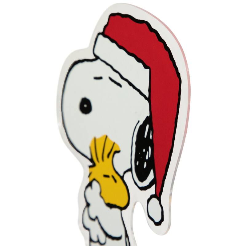 Peanuts Snoopy Hugs Woodstock Double Sided Window Cling Decor