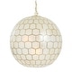 preview thumbnail 25 of 56, Capiz Honeycomb Globe Pendant Light