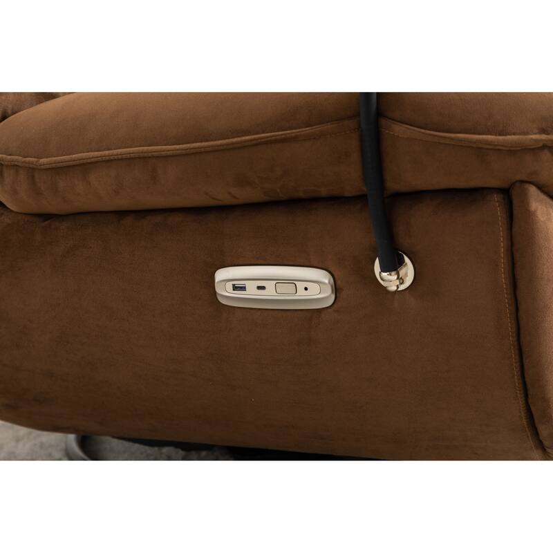 Power Recliner Swivel Chair With USB Charger