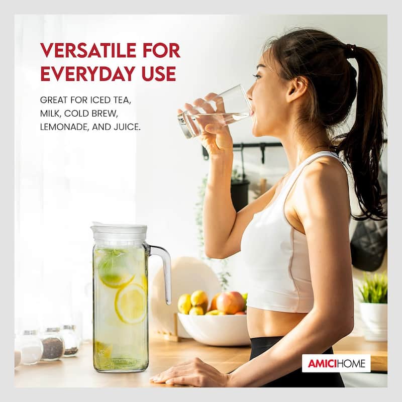 Amici Home Italian Igloo Quadra Glass Pitcher