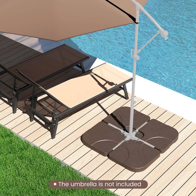 Costway 20" Patio Offset Umbrella Base Stand Water Filled Base Weights - See Details