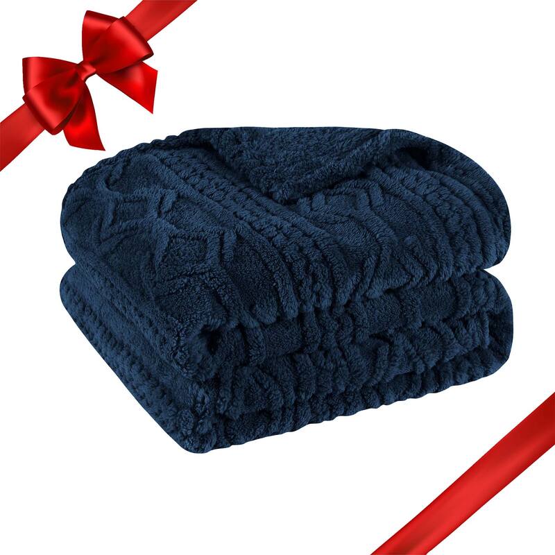 Superior Arctic Boho Jacquard Plush Fluffy Fleece Blanket