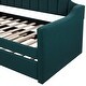preview thumbnail 6 of 25, Twin Size Upholstered Bed Daybed with Pull-out Twin Trundle Bed, Wood Sofa Bed Frame for Kids Teens Adults Living Room