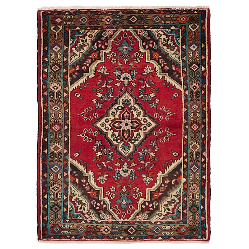 ECARPETGALLERY Hand-knotted Anadol Red Wool Rug - 3'9 x 5'1