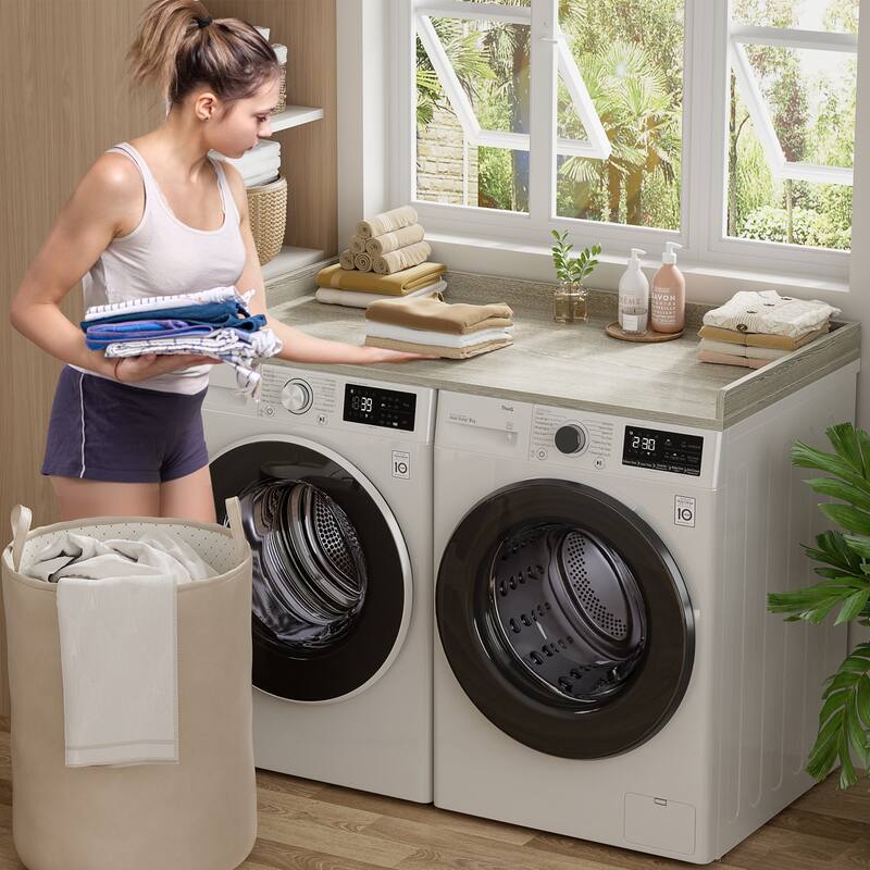 Laundry Countertop for Washer and Dryer, Over Washer Dryer Topper for Storage and Organization