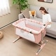 preview thumbnail 5 of 6, Babyjoy Folding Baby Bassinet Co-Sleeper with 4 Adjustable Heights, - See Details