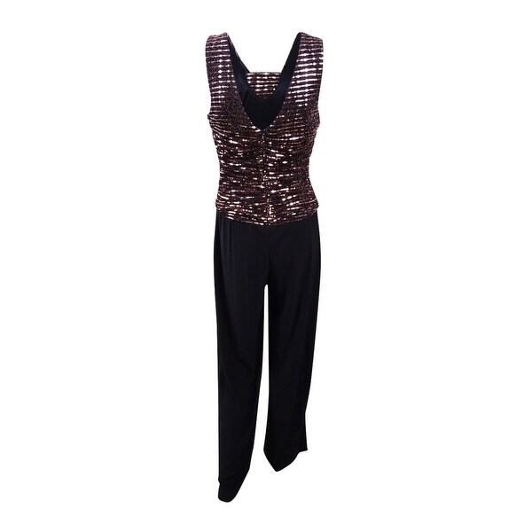 black and gold womens jumpsuit