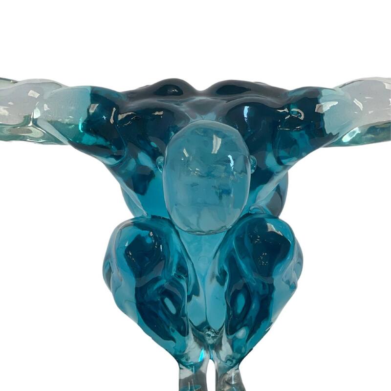 Saluting Man Resin Handmade Sculpture - N/A
