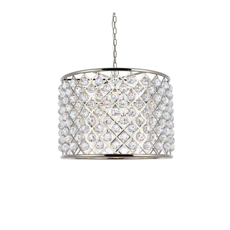 Royce Edge 8-Light Polished Nickel Chandelier