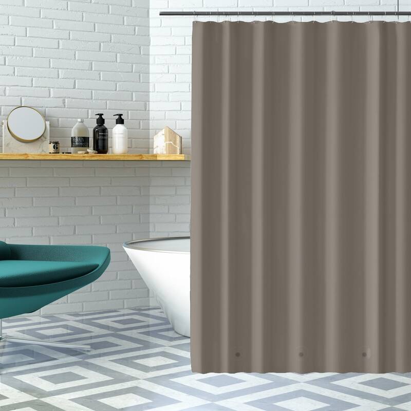 Brown Shower Curtain Liner, PEVA Shower Curtain 72 x 72 Inches
