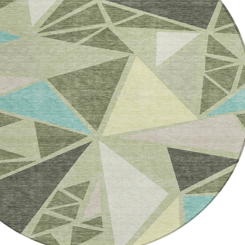 HomeRoots Geometric Transitional Rectangle Outdoor Rug