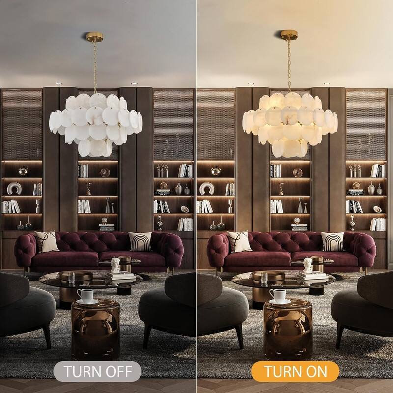 KAYLA Modern Natural Marble Living Room Chandeliers